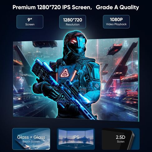 لتويوتا RAV4 ترقية الراديو - 9 بوصة QLED تعمل باللمس استبدال ستيريو السيارة 2006-2011 Wireless CarPlay Android Auto MirrorLink AirPlay 3+32G DSP 48EQ FM/AM مقبض GPS ملاحة الوسائط وحدة الرأس in Kuwait