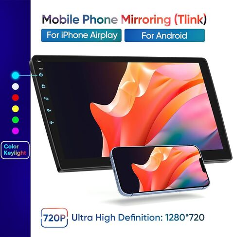 لتويوتا RAV4 ترقية الراديو - 9 بوصة QLED تعمل باللمس استبدال ستيريو السيارة 2006-2011 Wireless CarPlay Android Auto MirrorLink AirPlay 3+32G DSP 48EQ FM/AM مقبض GPS ملاحة الوسائط وحدة الرأس in Kuwait