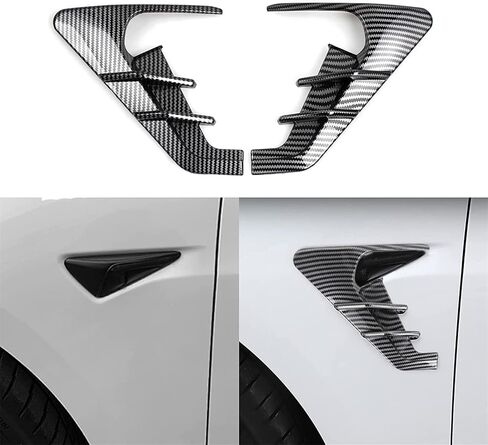 غطاء حماية مؤشر الكاميرا الجانبية Muge Racing Tesla Model 3 Y، ملحقات Tesla المتوافقة مع الطراز 3 Model Y Autopilot 2.0-3.0 (نمط ألياف الكربون غير اللامعة) in Kuwait