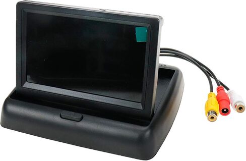 Modengzhe 4.3 Inch Foldable TFT LCD 2-Channel Color Display Rear Viewing Monitor Screen for Vehicle Reversing Backup Parking Camera, Camera Not Included in Saudi Arabia