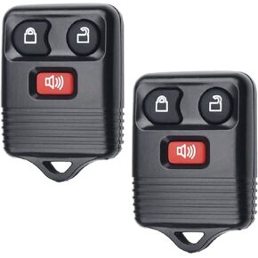 3 Buttons Keyless Entry Remote Control Car Key Fob for F ord 1998-2016 F150 F250 F350, Edge, Ranger, Expedition, Explorer, Escape, Lincoln, Mercury (CWTWB1U331 CWTWB1U345) 2 Pack