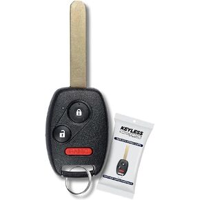 3-Button Replacement Keyless Entry Remote Key Fob, Compatible with 2008 Honda Fit, 2005-2010 Honda Odyssey, 2006-2014 Honda Ridgeline, OUCG8D-380H-A