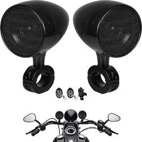 OXMART قطعتان من مكبرات صوت بلوتوث للدراجات النارية مع USB عالي الطاقة وجهاز تحكم عن بعد، مكبرات صوت بلوتوث للدراجات النارية مقاس 3 بوصات مقاومة للماء رائعة للمركبات ATV، دراجة سكوتر، دراجة نارية بمقود بقطر 1.0"-1.3" in Kuwait