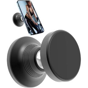 Dual Magnetic Phone Holder for Gym, Strong Magnet Gym Phone Mount&Holder, Fit All Phone- 360°Adjustable Holder for Video Recording- Designed for Gym, Car, Kitchen