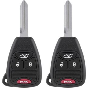 Key Fob Remote Replacement Fits for Chrysler 300 2005-2007 Sebring 200 Aspen Dodge Charger 2006-2007 Avenger Jeep Commander Grand Cherokee 2005-2007 Liberty 2008-2012 KOBDT04A, OHT692427AA (Pack of 2) in Kuwait