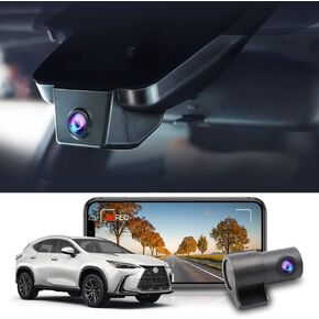 Fitcamx 2K Dual Dash Cam for 2023 2024 Lexus RX 350 350h 500h Premium Luxury F Sport (Gen5/AL30), OEM Style, Front 1440P+Rear 1080P HD Video, WiFi&APP, Loop Recording, G-Sensor, Easy to Use, 64GB Card