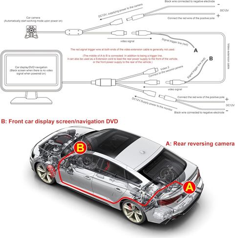 كاميرا احتياطية للسيارة ذات رؤية ليلية عالية الدقة 12 LED، كاميرا الرؤية الخلفية وكاميرا عكسية مقاومة للماء للغاية بزاوية رؤية واسعة 140 درجة مع دعامات تثبيت متعددة للسيارات العالمية وسيارات الدفع الرباعي والشاحنات in Kuwait