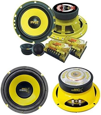 مجموعة مكبرات صوت للسيارة Pyle PLG6C 6.5 بوصة 400 وات ثنائية الاتجاه ونظام الطاقة وPLG64 6.5 بوصة 300 وات صوت جهير متوسط/مضخم صوت متوسط ​​المدى (عبوتان) in Saudi Arabia