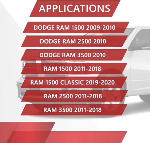 موتيف8 مجموعة اسلاك مساعدة في الركن الخلفي من دودج رام لسيارة دودج 09-20 رام 1500؛ 10-18 RAM 2500 3500 - مستشعر ممتص الصدمات الخلفي - نظام تحذير اسلاك اضاءة احتياطية| بديل # 68031820AA in Kuwait