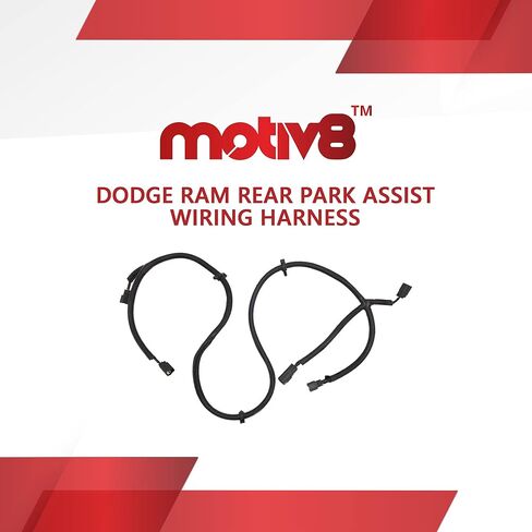 موتيف8 مجموعة اسلاك مساعدة في الركن الخلفي من دودج رام لسيارة دودج 09-20 رام 1500؛ 10-18 RAM 2500 3500 - مستشعر ممتص الصدمات الخلفي - نظام تحذير اسلاك اضاءة احتياطية| بديل # 68031820AA in Kuwait