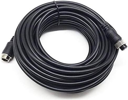 Fookoo 20M/66FT كابل تمديد طيران فيديو 4 دبابيس لكاميرا احتياطية سلكية/كاميرا الرؤية الخلفية CCTV شاحنة مقطورة شاحنة تخييم حافلة متنقلة نظام مراقبة احتياطية للسيارة in Kuwait