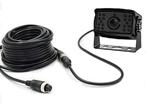 Fookoo 20M/66FT كابل تمديد طيران فيديو 4 دبابيس لكاميرا احتياطية سلكية/كاميرا الرؤية الخلفية CCTV شاحنة مقطورة شاحنة تخييم حافلة متنقلة نظام مراقبة احتياطية للسيارة in Kuwait
