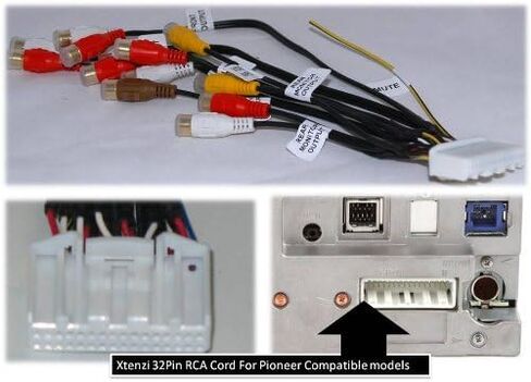 Xtenzi Audio Video Harness RCA Cord Assembly for Pioneer Avic-X920 Avic-Z120BT (CDP1304 CDP1335) in Saudi Arabia
