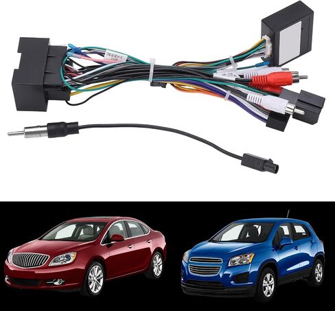 Stereo Wiring Harness, Car Radio Stereo Wiring Harness with CAN Bus Box 16Pin Audio Wiring Harness Replacement for Chevrolet Malibu 2013-2015 in Saudi Arabia