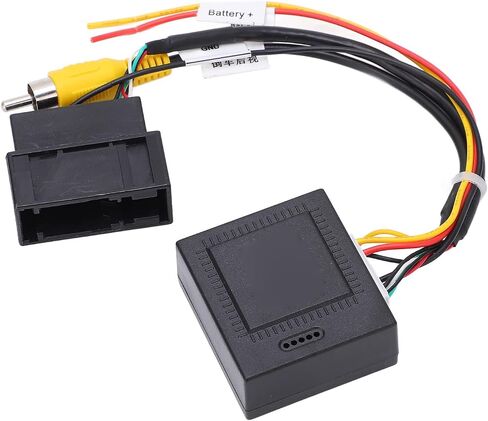 كاميرا احتياطية للرؤية الخلفية لوحة ترخيص عكس الكاميرا Qiilu 12V 5W RGB إلى AV محول فك صندوق محول استبدال أجزاء الكاميرا الاحتياطية لـ Magotan CC in Saudi Arabia