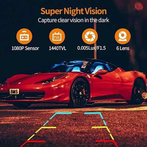 Spedal NaviCam 796N 796W 797 786 787 كاميرا خلفية مخصصة، 1080P، زاوية واسعة 140 درجة، مقاومة للماء IPX67، متوافقة مع المركبات 12 فولت ~ 24 فولت in Kuwait