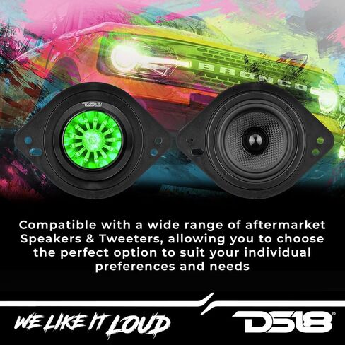 DS18 BRO-DA Bronco Dashboard Speaker Adapter for 1.7", 2.9", and 3.6" Tweeters or Midrange Speakers - Ford Bronco 6th Generation Accessories 2/4 Door - Upgrade Your Sound System in Saudi Arabia