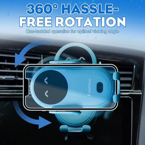 Wireless Car Charger,Wireless Car Holder Mount Charger,10W Qi Fast Charger,2 in 1 Wireless Car Charger,Automatic Clamping Phone Holder for iPhone 15/14/13/12/11//XS/Samsung S22/S21/S20/Note 20,etc in Kuwait