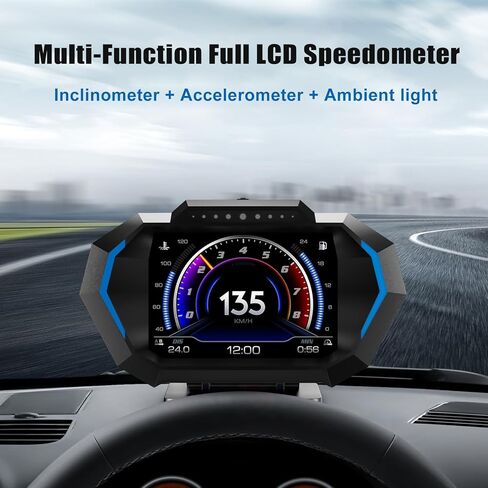 اي سي تي اي تي شاشة عرض امامية للسيارة من اتش يو دي، OBD+GPS متعددة البيانات، عداد سرعة رقمي، منبه السرعة الزائد، درجة حرارة الماء، مقياس ضغط تربو ذكي لمعظم السيارات بعد عام 2008 in Kuwait