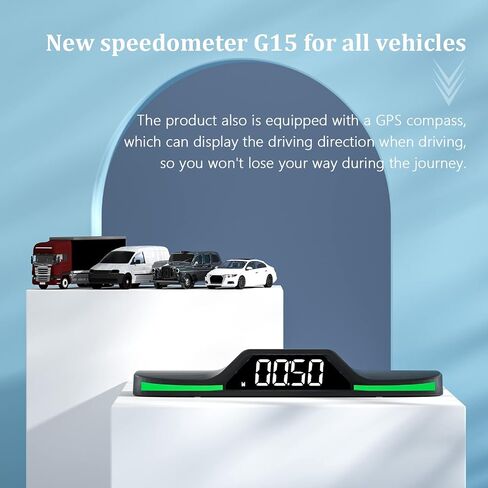 AWOLIMEI Digital Speedometer for Car g15 ，Heads Up Display for Cars with Overspeed Alarm, Fatigue Driving Alarm，USB Plug and Play，Suitable for All Car (G15) in Saudi Arabia