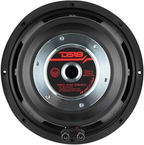 DS18 PRO-W10.2S 10" Woofer Loudspeaker Water Resistant Cone, 700W Max Power, 2 Ohm SVC - Perfect for Motorcycle Applications (1 Speaker) in Saudi Arabia