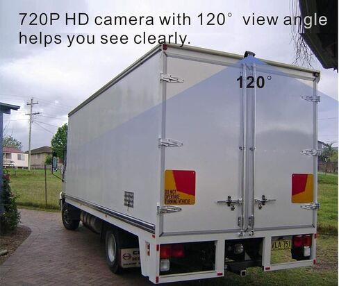 Wired Reverse Rear/Front View Backup Camera System, AHD 720P 7" LCD Monitor with Two Waterproof IP69K Night Vision Cameras for Truck/RV/Bulldozer/Crop Sprayer/Agricultural Equipment/Van in Kuwait