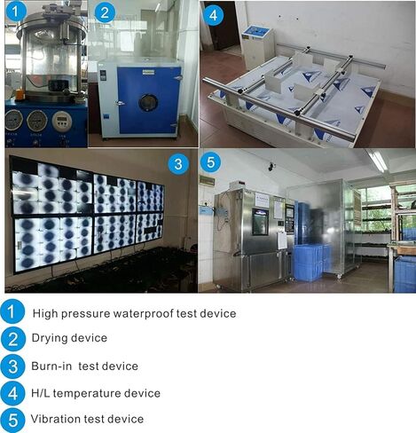 Wired Reverse Rear/Front View Backup Camera System, AHD 720P 7" LCD Monitor with Two Waterproof IP69K Night Vision Cameras for Truck/RV/Bulldozer/Crop Sprayer/Agricultural Equipment/Van in Kuwait