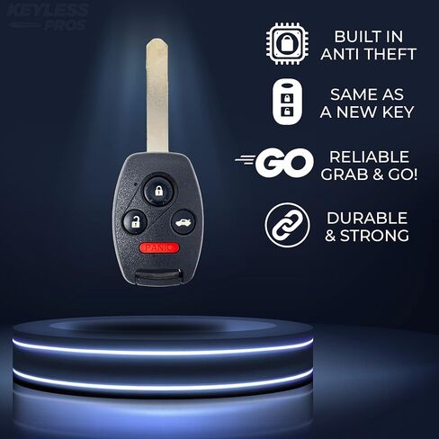 3-Button Replacement Keyless Entry Remote Key Fob, Compatible with 2008 Honda Fit, 2005-2010 Honda Odyssey, 2006-2014 Honda Ridgeline, OUCG8D-380H-A in Kuwait