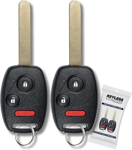 استبدال KeylessPros بأربعة أزرار للدخول بدون مفتاح عن بعد، متوافق مع 2003 2004 2005 2006 2007 Honda Accord، 2010 Honda Element، OUCG8D-380H-A (عبوتان) in Kuwait