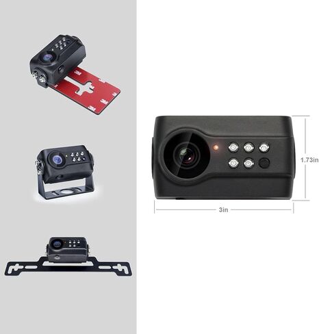 Wireless Backup Camera,4.3 Inch Monitor with License Plate Reverse Camera, Infrared Night Vision and Viewing Angle-PY-34122 for Trailer, RV, Trucks, Pickup Trucks, Cargo Vans, etc in Kuwait