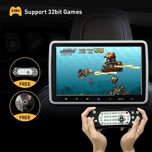 XTRONS 2×10.1 Inch HD Digital Screen Car Headrest DVD Player Ultra-Thin Detachable Touch Button with HDMI Port 2 Children IR Wireless Headphones in Saudi Arabia