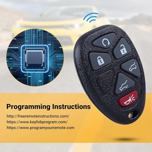 Car Key Fob Keyless Entry Remote 6 Button Compatible with Chevy Tahoe Suburban | GMC Yukon Yukon XL1500 2500 | Cadillac Escalade Key Replacement OUC60221 OUC60270 in Kuwait
