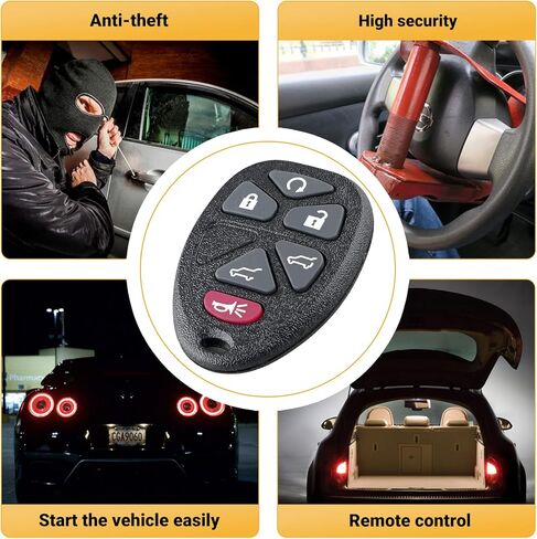 Car Key Fob Keyless Entry Remote 6 Button Compatible with Chevy Tahoe Suburban | GMC Yukon Yukon XL1500 2500 | Cadillac Escalade Key Replacement OUC60221 OUC60270 in Kuwait