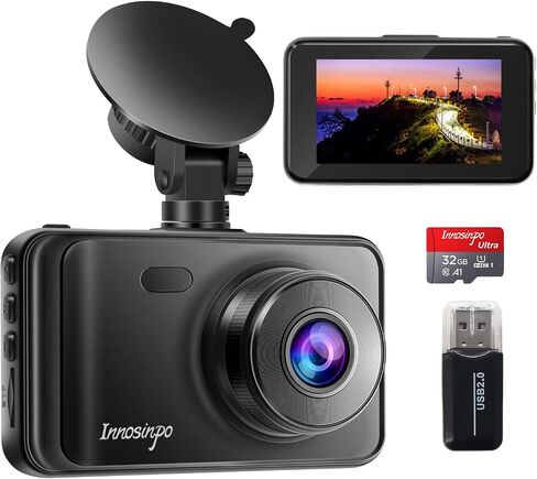 Innosinpo Dash Cam【2021 New Version】 1080P FHD DVR Car Dashboard Camera Recorder 3" LCD Screen 170° Wide Angle, Super Night Vision, G-Sensor, WDR, Parking Monitor, Loop Recording, Motion Detection in Saudi Arabia