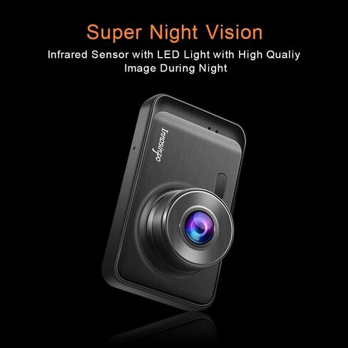 Innosinpo Dash Cam【2021 New Version】 1080P FHD DVR Car Dashboard Camera Recorder 3" LCD Screen 170° Wide Angle, Super Night Vision, G-Sensor, WDR, Parking Monitor, Loop Recording, Motion Detection in Saudi Arabia