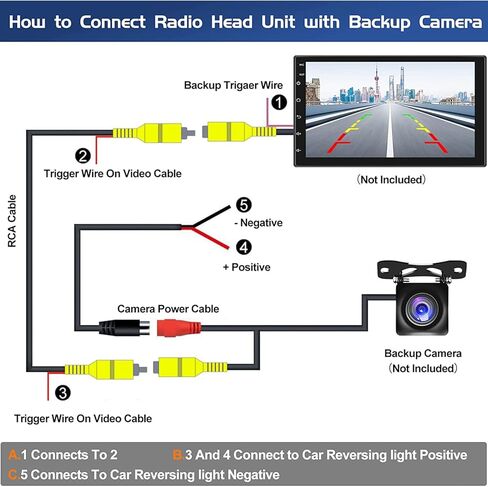 SPGBK 10M 33ft RCA Male to Male Plug A/V Car Reverse Reversing Rear View Parking Backup Camera Video Audio Extension Cable with Detection Trigger Wire in Kuwait