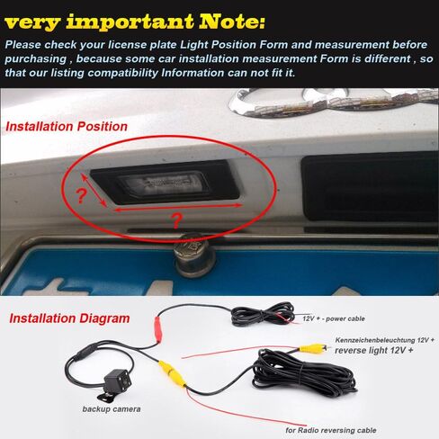 Navinio HD CCD Chip Car Rear View Camera Back up Reverse License Plate Light Parking Camera for Hyundai Tucson/IX 35/Tucson/Tucson IX35/Tucson IX/TL MK3 2004-2017 in Saudi Arabia