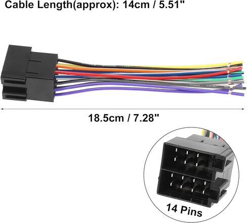 X AUTOHAUX 70-1784 Car Stereo CD Player Wiring Harness Wire Radio Adapter Install Plug for Volkswagen Passat Jetta Bora in Saudi Arabia
