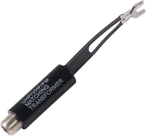 ACEIRMC 75 Ohm to 300 Ohm UHF/VHF/FM Matching Transformer Converter Adapter with F Type Female Coax Coaxial Connector Plug Jack for Cable Wire Antenna TV F Pin (10pcs) in Saudi Arabia
