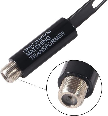 ACEIRMC 75 Ohm to 300 Ohm UHF/VHF/FM Matching Transformer Converter Adapter with F Type Female Coax Coaxial Connector Plug Jack for Cable Wire Antenna TV F Pin (10pcs) in Saudi Arabia