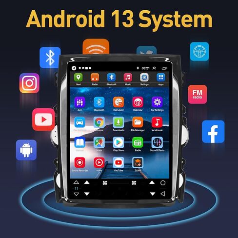 Android 13 لسيارة Chevy Malibu 2013 2014 2015 2016 ترقية راديو محدودة Carplay لاسلكي Android Auto Stereo Bluetooth Navigation مع كاميرا AHD مجانية in Kuwait