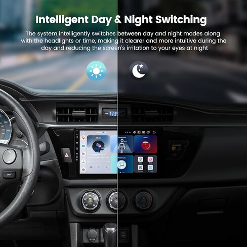 Roadanvi 10.2 "Android 12 Car Stereo for Toyota Corolla 2014 2015 2016 Carplay Android Auto Car Radio WiFi+4G LTE 1280x720 QLED Touch Screen Head Unit Bluetooth 4GB+64GB GPS Navigation in Kuwait