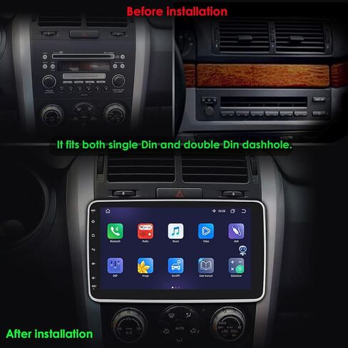 8 Core 4+32GB 1 Din Android 12 راديو ستيريو للسيارة مع Carplay لاسلكي Android Auto، 10.1 بوصة QLED قابل للفصل وقابل للدوران وشاشة قابلة للإمالة GPS مزدوج بلوتوث 5G WiFi جهاز استقبال الصوت والفيديو in Kuwait
