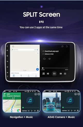 8 Core 4+32GB 1 Din Android 12 راديو ستيريو للسيارة مع Carplay لاسلكي Android Auto، 10.1 بوصة QLED قابل للفصل وقابل للدوران وشاشة قابلة للإمالة GPS مزدوج بلوتوث 5G WiFi جهاز استقبال الصوت والفيديو in Kuwait