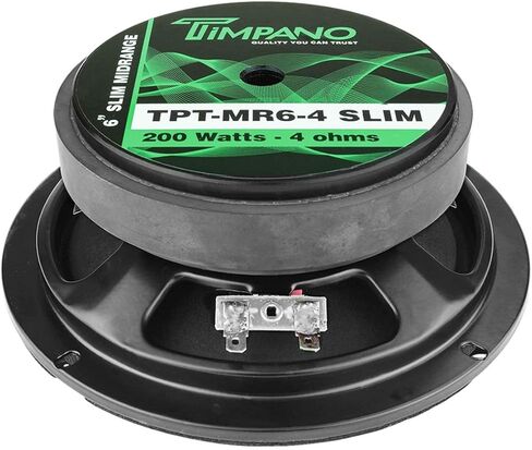 تيمبانو مكبر صوت ام ار 6-4 رفيع متوسط المدى 6.5 انش، مكبر صوت سيارة 4 اوم، طاقة ار ام اس 100 واط، طاقة مستمرة 200 واط، مكبر صوت احترافي متوسط المدى (فردي) in Kuwait