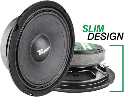 تيمبانو مكبر صوت ام ار 6-4 رفيع متوسط المدى 6.5 انش، مكبر صوت سيارة 4 اوم، طاقة ار ام اس 100 واط، طاقة مستمرة 200 واط، مكبر صوت احترافي متوسط المدى (فردي) in Kuwait