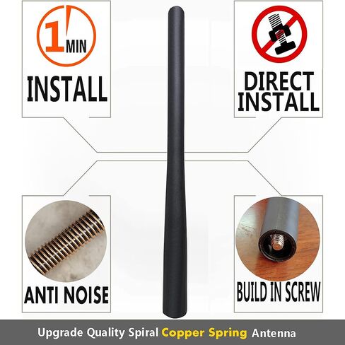 7 Inches Radio Antenna for Mitsubishi Lancer (2002-2017), Mitsubishi Lancer Antenna, Flexible Rubber Antenna Replacement for Mitsubishi Lancer 2002-2017 in Kuwait