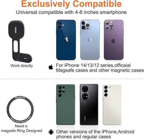 VRIG MG-10 حامل هاتف مغناطيسي للكمبيوتر المحمول مصمم لسلسلة iPhone 14/13 / 12 MagSafe، حامل جانبي لشاشة الهاتف قابل للتعديل، دعامة توسيع كمبيوتر نحيفة قابلة للطي in Kuwait