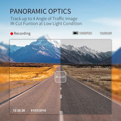 2022 Upgraded Wired 1080P Backup Camera 7" Monitor Built-in Recorder Cab Cam System, Ultra HD Rearview Screen& 4 Infrared IP69K Waterproof Cameras for Truck RV Tractor Camper Skid Steer, Xroose C41 in Kuwait