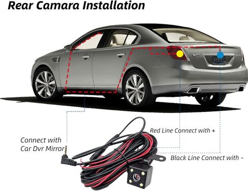 Rear View Camera, 1280x720 Pixels Backup Camera Universal Clear Images Weatherproof, 5Pin 80‑90 Degree Wide Angle Car Reverse Car Rear Backup Camera, Reverse System for Car in Saudi Arabia